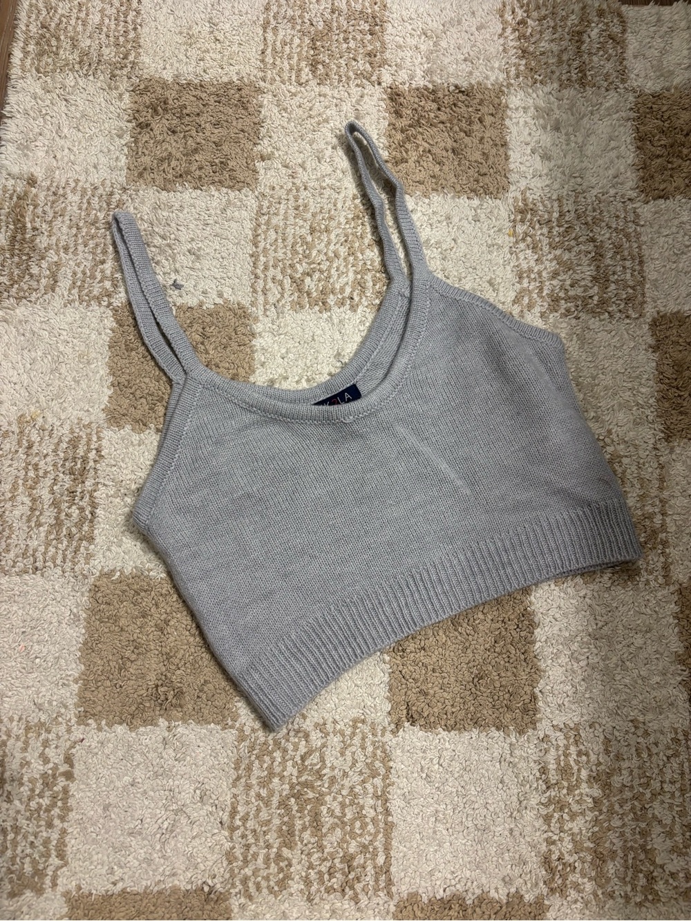 Grey Cropped Top